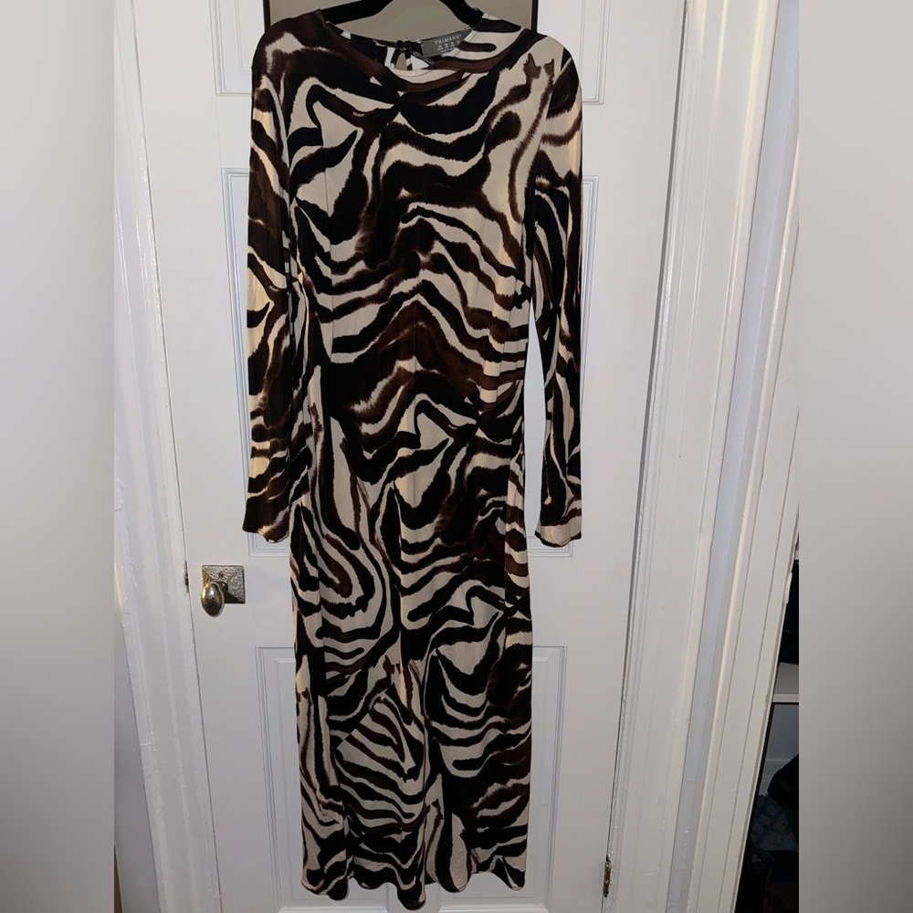 Primark animal print dress in brown